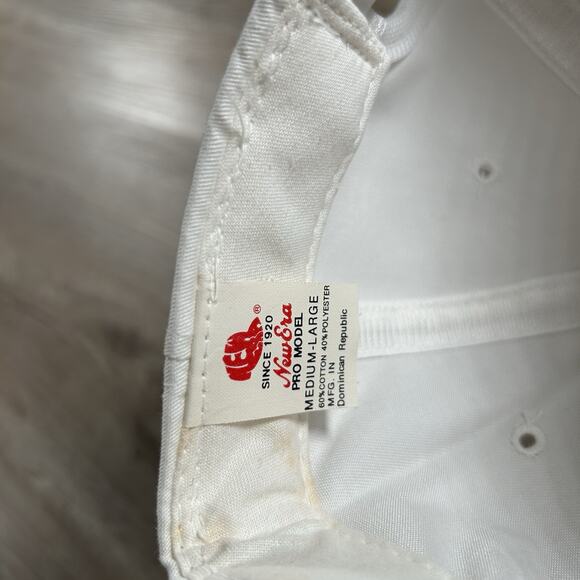 Vintage New Era Williams‎ Bulldog Snapback Hat White Split Bar Line Cap - Picture 4 of 8